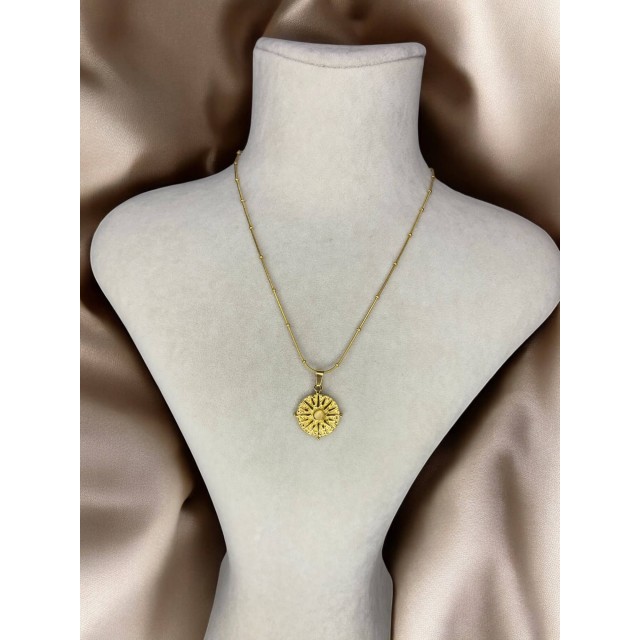 Vintage Taşlı Kadın Çelik Kolye Vintage Taşlı Kadın Çelik Kolye