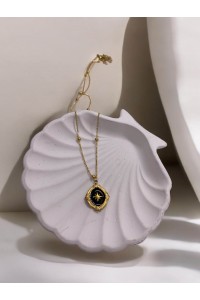 Vintage Kutup Yıldızı Kadın Çelik Gold Kolye