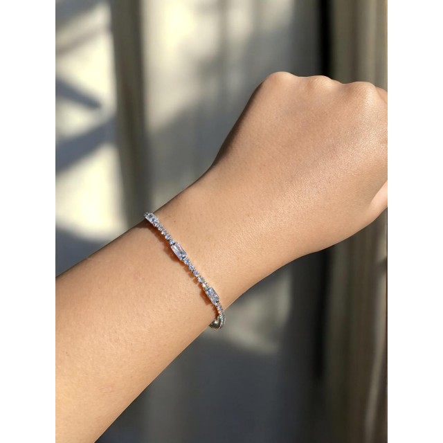 İnce Zarif Su Yolu Silver Kadın Bileklik