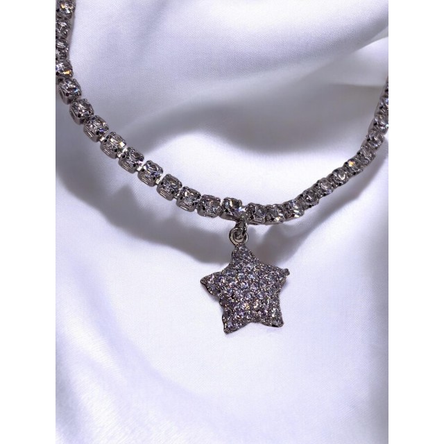 Yıldız Figürlü Asansörlü Silver Çelik Su Yolu Bileklik Yıldız Figürlü Asansörlü Silver Çelik Su Yolu Bileklik