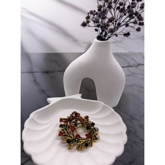 Yılbaşı Taşlı Broş