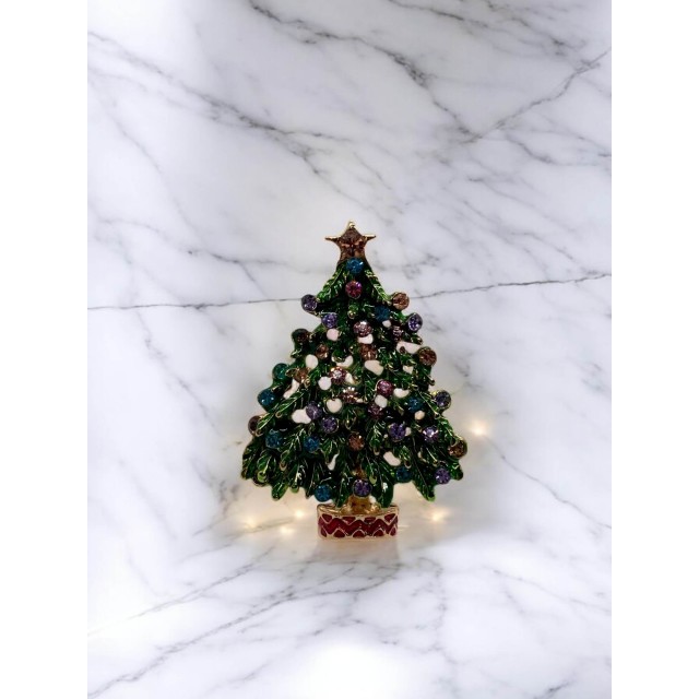 Yılbaşı Çam Ağacı Taşlı Broş Yılbaşı Çam Ağacı Taşlı Broş