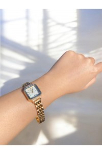 Kare Kadranlı Gold Kordonlu Kadın Vintage Saat-13 Kare Kadranlı Gold Kordonlu Kadın Vintage Saat-13