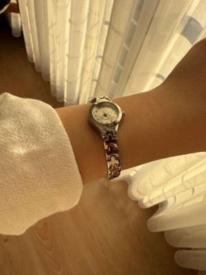 Kadın İnce Kordonlu Vintage Çelik Kasa Gümüş Minimal Kol Saati 21