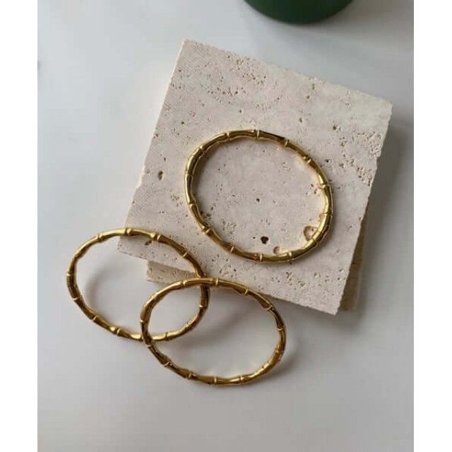 Gold Kemik Çelik Kelepçe Bileklik