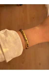 Renkli Taşlı Güneş ve Ay Motif Çelik Bileklik