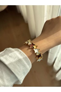 Yıldızlı Üç Renk Kadın Bileklik