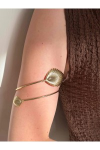 Deniz Kabuğu Çelik Gold Pazu Kol Bilekliği