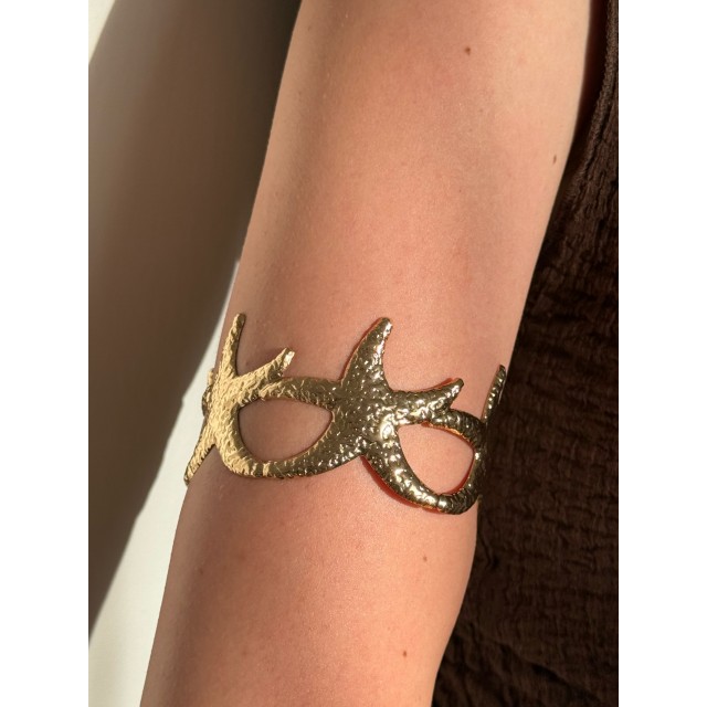 Deniz Yıldızı Çelik Gold Pazu Kol Bilekliği