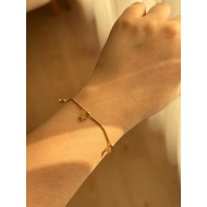 Yıldızlı Zarif Çelik Gold Kadın Bileklik Yıldızlı Zarif Çelik Gold Kadın Bileklik