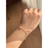 Kelebekli Zarif Çelik Gold Kadın Bileklik Kelebekli Zarif Çelik Gold Kadın Bileklik