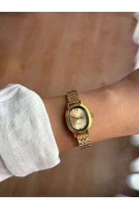 İnce Gold Kordon Minimal Vintage Kadın Kol Saati - 42