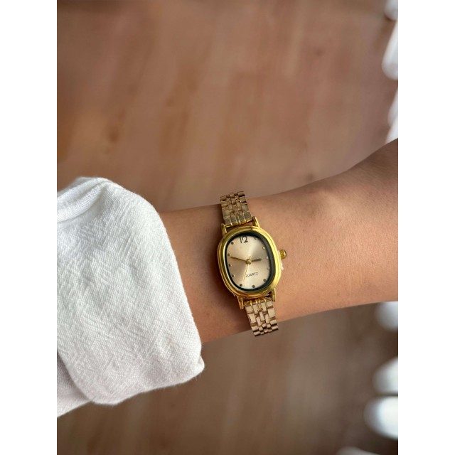 İnce Gold Kordon Minimal Vintage Kadın Kol Saati - 42