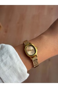 İnce Gold Kordon Minimal Vintage Kadın Kol Saati - 42