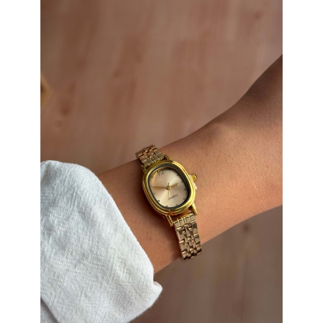 İnce Gold Kordon Minimal Vintage Kadın Kol Saati - 42