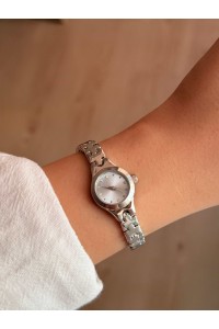 Buz Mavisi Kadran İnce Kordon Vintage Çelik Gümüş Minimal Kadın Kol Saati - 47 Buz Mavisi Kadran İnce Kordon Vintage Çelik Gümüş Minimal Kadın Kol Saati - 47