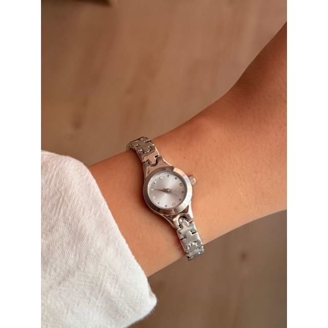 Buz Mavisi Kadran İnce Kordon Vintage Çelik Gümüş Minimal Kadın Kol Saati - 47