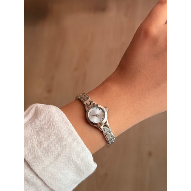 Buz Mavisi Kadran İnce Kordon Vintage Çelik Gümüş Minimal Kadın Kol Saati - 47