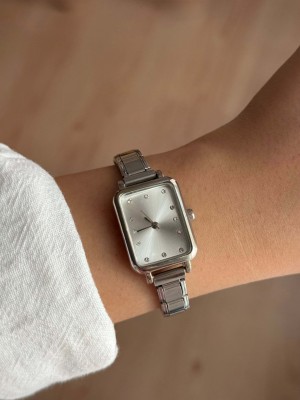 Beyaz Kadran Çelik Gümüş Kordon Nomination Kadın Kol Saati - 49