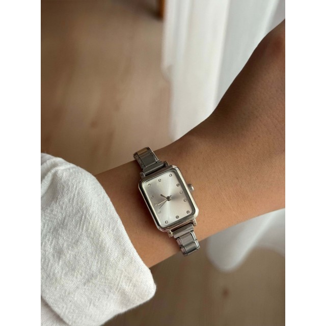 Beyaz Kadran Çelik Gümüş Kordon Nomination Kadın Kol Saati - 49