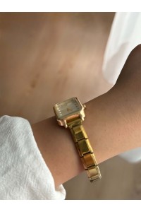 Beyaz Kadran Çelik Gold Kordon Nomination Kadın Kol Saati -50