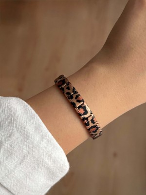 Leopar Desenli İtalyan Bileklik