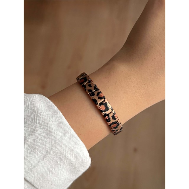 Leopar Desenli İtalyan Bileklik Leopar Desenli İtalyan Bileklik