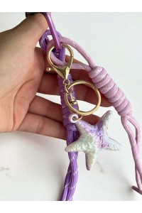 Yıldız Figürlü Mor Pembe Çanta Charmı, Aksesuar, Anahtarlık, Çanta Süsü