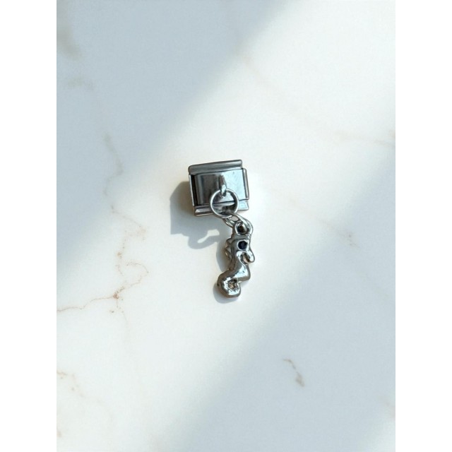 Deniz Atı Figürlü Sallantılı İtalyan Bileklik Uyumlu Charm